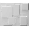 imageArt3d 197quotx197quot Pack Of 12 Wall Panel Vortex WhiteWhite Matt Brick