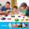 imageArt3d Hexagon Sensory Fidget Liquid Motion Tiles for Kids Toddler Teens  Interactive Soft Gel Liquid Play Mats for Home Schools Playrooms MultiPack of 6 TilesMulticoloured  Style 4