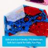 imageArt3d Hexagon Sensory Fidget Liquid Motion Tiles for Kids Toddler Teens  Interactive Soft Gel Liquid Play Mats for Home Schools Playrooms MultiPack of 6 TilesMulticoloured  Style 4