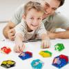 imageArt3d Hexagon Sensory Fidget Liquid Motion Tiles for Kids Toddler Teens  Interactive Soft Gel Liquid Play Mats for Home Schools Playrooms MultiPack of 6 TilesMulticoloured  Style 4
