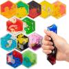 imageArt3d Hexagon Sensory Fidget Liquid Motion Tiles for Kids Toddler Teens  Interactive Soft Gel Liquid Play Mats for Home Schools Playrooms MultiPack of 6 TilesMulticoloured  Style 6
