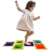 imageArt3d Liquid Sensory Floor Activity Tiles 118quotx118quot Square Multicolor 6 TilesYellowblack bluered blueyellow purpleblack greenyellow orangered