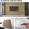 imageArt3d PVC Wave Board Textured 3D Wall Panels for Interior Wall Decor Living Room Bedroom Office Walnut 197quot x 197quot 12 PackWalnut