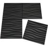 imageArt3d PVC Wave Panels for Interior Wall Decor Black Textured 3D Wall Tiles 197quot x 197quot 12 Pack