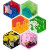 imageArt3d Hexagon Sensory Fidget Liquid Motion Tiles for Kids Toddler Teens  Interactive Soft Gel Liquid Play Mats for Home Schools Playrooms MultiPack of 6 TilesMulticoloured  Style 5