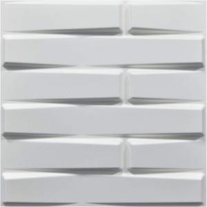 imageArt3d 197quotx197quot Pack Of 12 Wall Panel Vortex WhitePlant Fiber