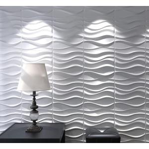 imageArt3d 197quotx197quot Pack Of 12 Wall Panel Vortex WhiteWavyWhite