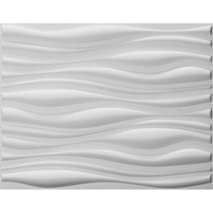 imageArt3d 197quotx197quot Pack Of 12 Wall Panel Vortex WhiteWavywhite315x246