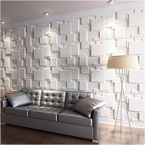 imageArt3d 197quotx197quot Pack Of 12 Wall Panel Vortex WhiteWhite Matt Brick