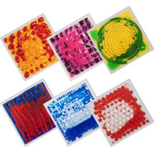 imageArt3d Liquid Sensory Floor Activity Tiles 118quotx118quot Square Multicolor 6 TilesMulticoloured  6 Colors