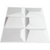 imageArt3d 197quot x 197quot Pack Of 12 Wall Panel Wave White3D Rectangle