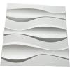 imageArt3d 197quot x 197quot Pack Of 12 Wall Panel Wave WhiteBig Wave