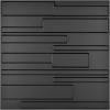 imageArt3d 197quot x 197quot Pack Of 12 Wall Panel Wave WhiteCarbon Black