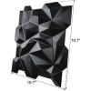 imageArt3d 197quot x 197quot Pack Of 12 Wall Panel Wave WhiteDiamond Black