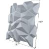 imageArt3d 197quot x 197quot Pack Of 12 Wall Panel Wave WhiteDiamond Gray