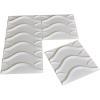 imageArt3d 197quot x 197quot Pack Of 12 Wall Panel Wave WhiteGray