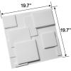 imageArt3d 197quot x 197quot Pack Of 12 Wall Panel Wave WhiteMagic SquareWhite