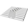 imageArt3d 197quot x 197quot Pack Of 12 Wall Panel Wave WhiteMaze White