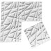 imageArt3d 197quot x 197quot Pack Of 12 Wall Panel Wave WhiteMesh White