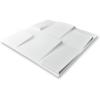imageArt3d 197quot x 197quot Pack Of 12 Wall Panel Wave WhiteRectangle White