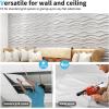imageArt3d 197quot x 197quot Pack Of 12 Wall Panel Wave WhiteWave 3White