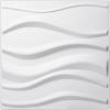 imageArt3d 197quot x 197quot Pack Of 12 Wall Panel Wave WhiteWave 3White