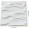 imageArt3d 197quot x 197quot Pack Of 12 Wall Panel Wave WhiteWhite