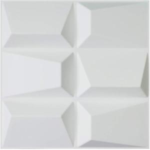 imageArt3d 197quot x 197quot Pack Of 12 Wall Panel Wave White3D Rectangle