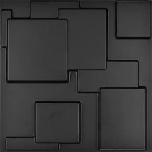 imageArt3d 197quot x 197quot Pack Of 12 Wall Panel Wave WhiteBlack