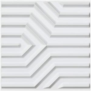 imageArt3d 197quot x 197quot Pack Of 12 Wall Panel Wave WhiteMaze White