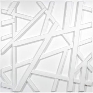 imageArt3d 197quot x 197quot Pack Of 12 Wall Panel Wave WhiteMesh White