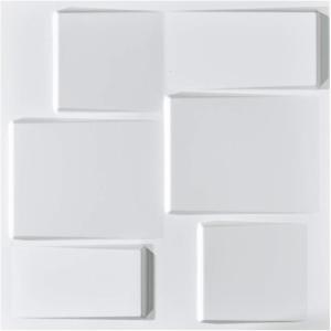 imageArt3d 197quot x 197quot Pack Of 12 Wall Panel Wave WhiteRectangle White