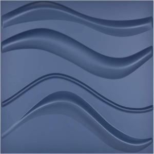 imageArt3d 197quot x 197quot Pack Of 12 Wall Panel Wave WhiteWave Blue