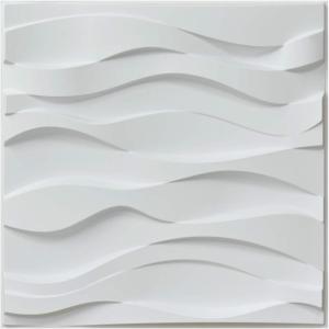 imageArt3d 197quot x 197quot Pack Of 12 Wall Panel Wave WhiteWhite
