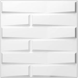 imageArt3d 197quot x 197quot Pack Of 12 Wall Panel Wave WhiteZebra