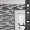 imageArt3d 10Sheet Peel and Stick Backsplash 12 in x 12in Dark Grey Marble DesignDark Gray