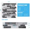 imageArt3d 10Sheet Peel and Stick Backsplash 12 in x 12in Dark Grey Marble DesignDark Gray