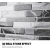 imageArt3d 10Sheet Peel and Stick Backsplash 12 in x 12in Dark Grey Marble DesignDark Gray