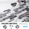 imageArt3d 10Sheet Peel and Stick Backsplash 12 in x 12in Dark Grey Marble DesignDark Gray