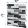 imageArt3d 10Sheets Peel and Stick Kitchen Backsplash Tiles 12quotx12quot SelfAdhesive Marble Grey Wall Tiles for Kitchen and BathroomGray