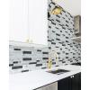 imageArt3d 10Sheets Peel and Stick Kitchen Backsplash Tiles 12quotx12quot SelfAdhesive Marble Grey Wall Tiles for Kitchen and BathroomGray Marble Thickened