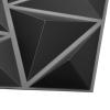 imageArt3d 197quotx197quot Pack Of 12 Wall Panel 3D Pyramid Snow WhiteDiamondBlack