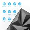 imageArt3d 197quotx197quot Pack Of 12 Wall Panel 3D Pyramid Snow WhiteDiamondBlack