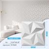 imageArt3d 197quotx197quot Pack Of 12 Wall Panel 3D Pyramid Snow WhiteDiamondWhite