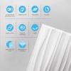 imageArt3d 197quotx197quot Pack Of 12 Wall Panel 3D Pyramid Snow WhiteRectangleWhite
