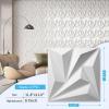 imageArt3d 197quotx197quot Pack Of 12 Wall Panel 3D Pyramid Snow WhiteWhite