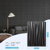 imageArt3d 24Pack 3D Wall Panels for Interior Wall Dcor PVC Wavy Textured Accent Wall Paneling for Living Room Bedroom TV Backdrop Office 157 x 118 Inch  WhiteBlack
