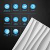 imageArt3d 24Pack 3D Wall Panels for Interior Wall Dcor PVC Wavy Textured Accent Wall Paneling for Living Room Bedroom TV Backdrop Office 157 x 118 Inch  WhiteWhite