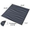 imageArt3d 3D Leather Tiles Decoartive 3D Wall Panels Black Wave 236quot x 236quot 6 Pack