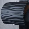 imageArt3d 3D Leather Tiles Decoartive 3D Wall Panels Black Wave 236quot x 236quot 6 Pack